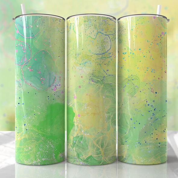 Yellow Green - 20 oz Skinny Tumbler Sublimation Transfers