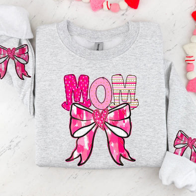 Coquette Valentines Day; Mom WITH 2 BOWS - DTF