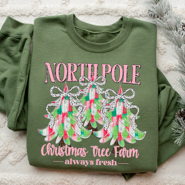 North Pole Tree Farm; Pink  - DTF