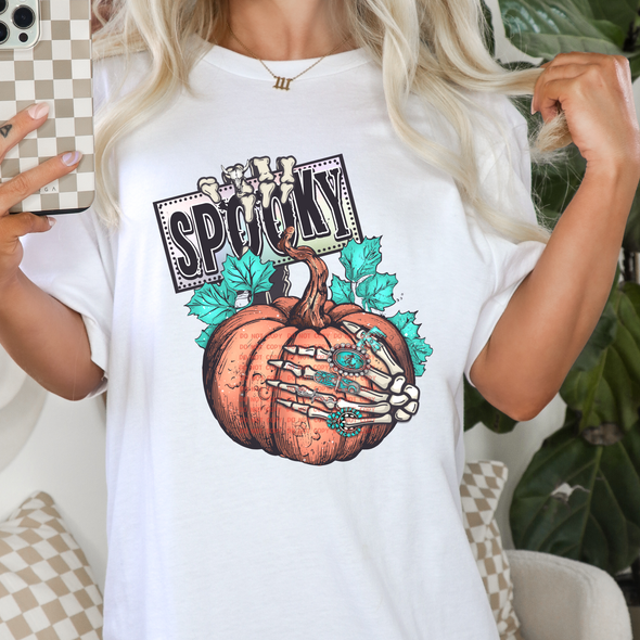 Spooky Pumpkin Skeleton Hand - DTF