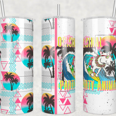 Party Animal - 20 oz Skinny Tumbler Sublimation Transfers