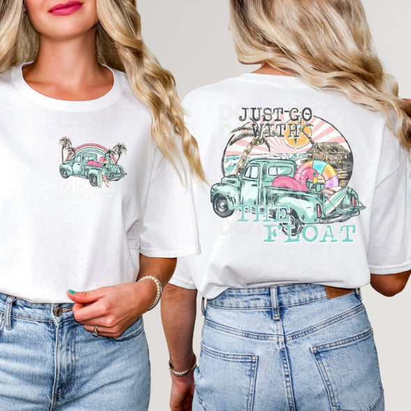 Just Go With The Float Pink NOT A SET - DTF Transfer