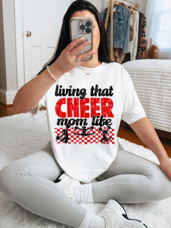 Living That Cheer Mom Life - DTF Transfer