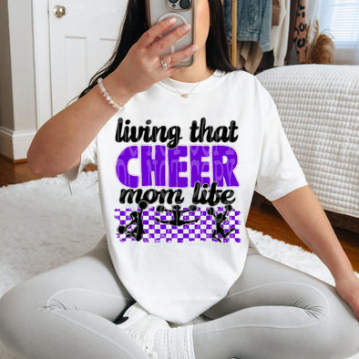Living That Cheer Mom Life - DTF Transfer