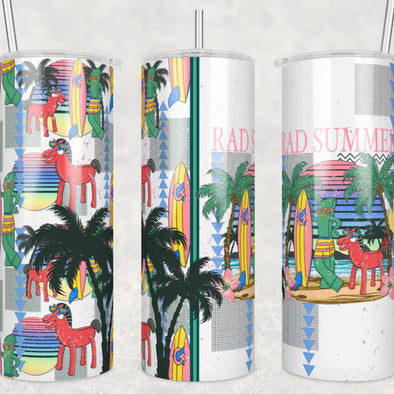 Rad Summer - 20 oz Skinny Tumbler Sublimation Transfers