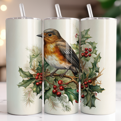 Robin - Inflated 20 oz Skinny Tumbler Sublimation Transfers