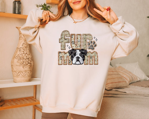 Fur Mom English Bulldog - Black_White M7.PNG-DTF