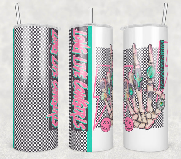 Long Live Cowgirls - 20 oz Skinny Tumbler Sublimation Transfers