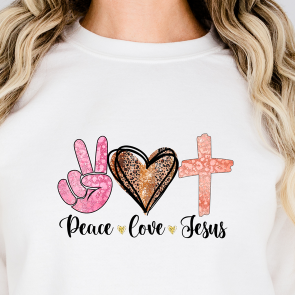Peace Love Jesus -   DTF