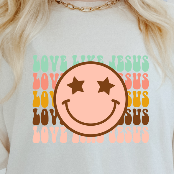 Love Like Jesus Smiley Face - DTF Transfer