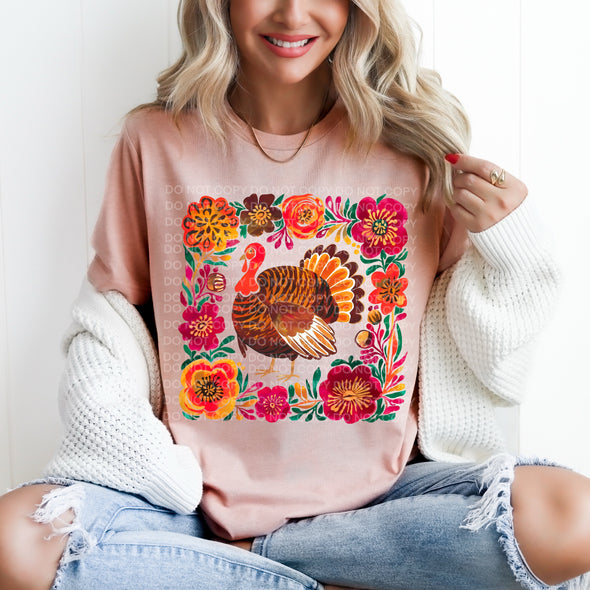 Floral Turkey - DTF Transfer