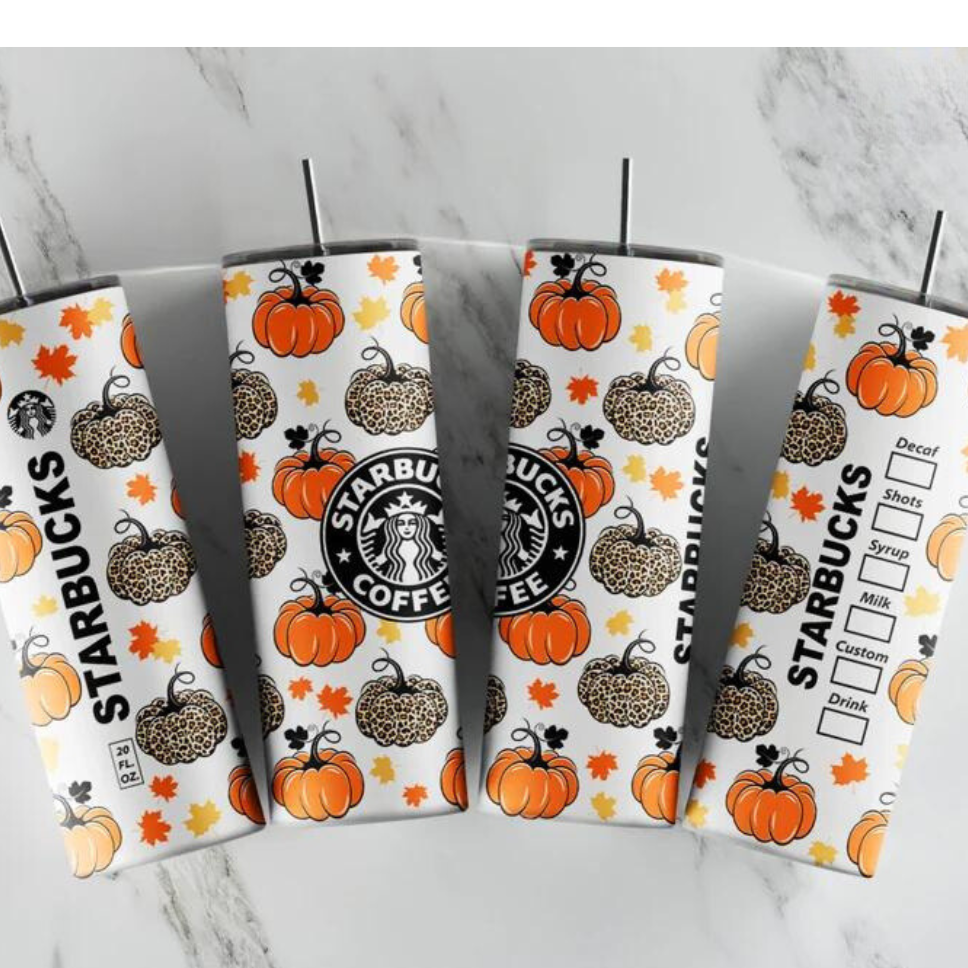 Fall Pumpkin Coffee - 20 oz Skinny Tumbler Sublimation Transfers – Krafty  Korner Supplies