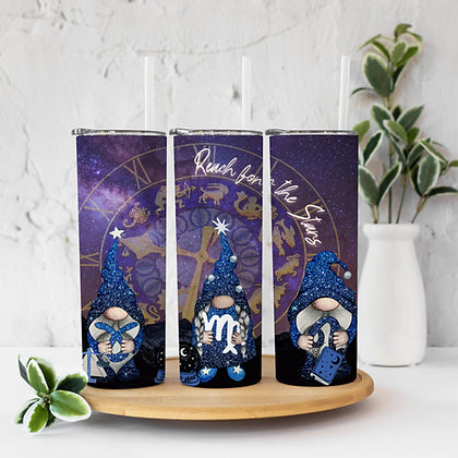 Reach For The Stars Gnomes  - 20 oz Skinny Tumbler Sublimation Transfers