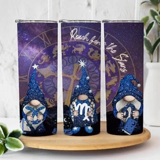 Reach For The Stars Gnomes  - 20 oz Skinny Tumbler Sublimation Transfers