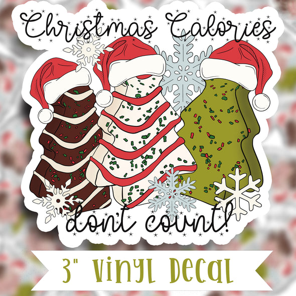 V22 Christmas Calories - Vinyl Sticker Decal