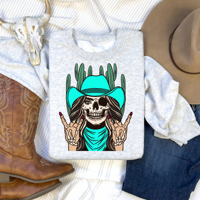 Skeleton Cowgirl - DTF Transfer