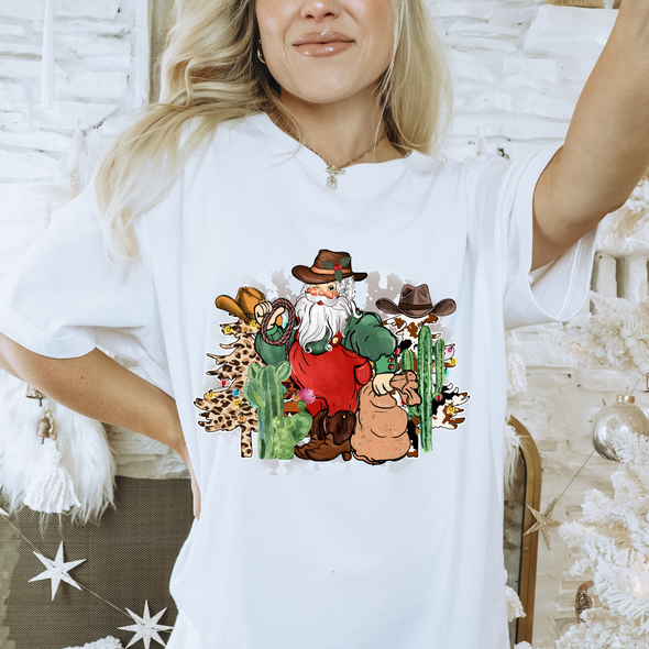 Western Christmas With Santa - DTF