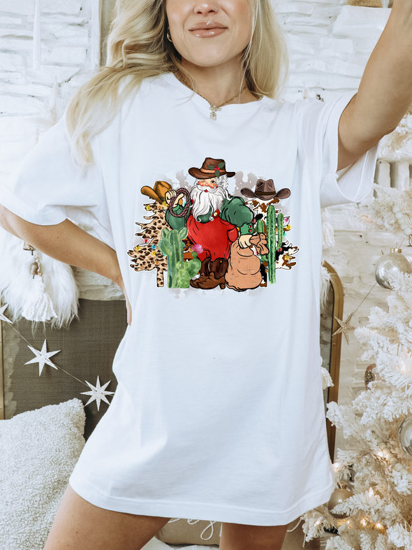 Western Christmas With Santa - DTF