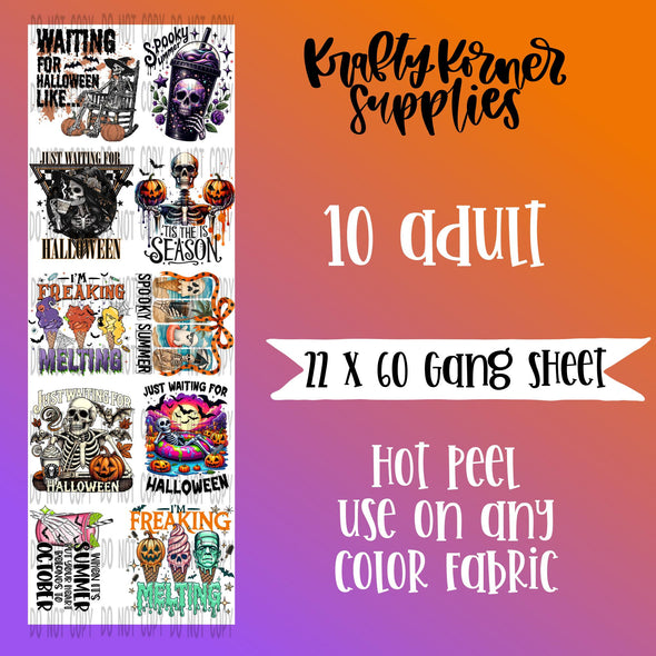 Summerween GANG SHEET - DTF Transfer