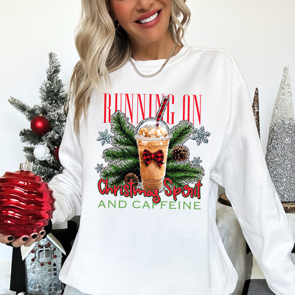Running on Christmas spirit and caffeine  - DTF Transfer