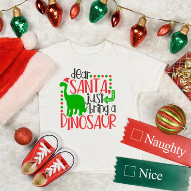 Dear Santa Bring A Dinosaur - DTF Transfer