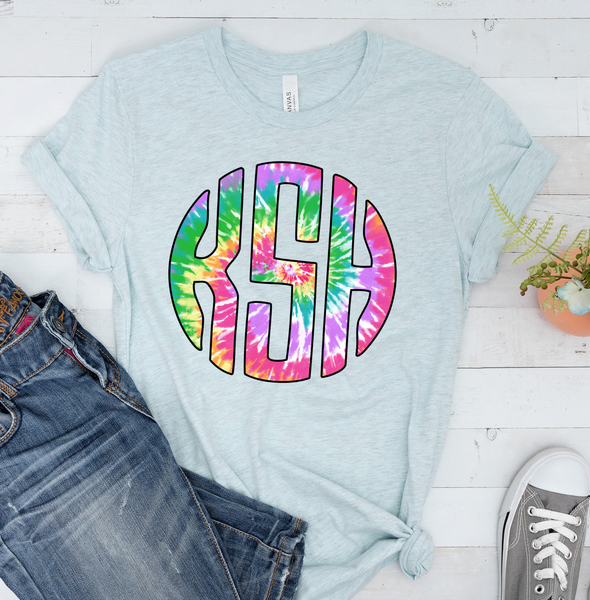 Tie Dye Monogram - MONOGRAM MONDAY DTF Transfer