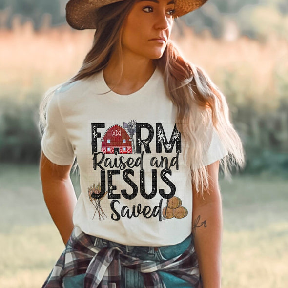 Farm Raised Jesus Saved  - DTF Transfer