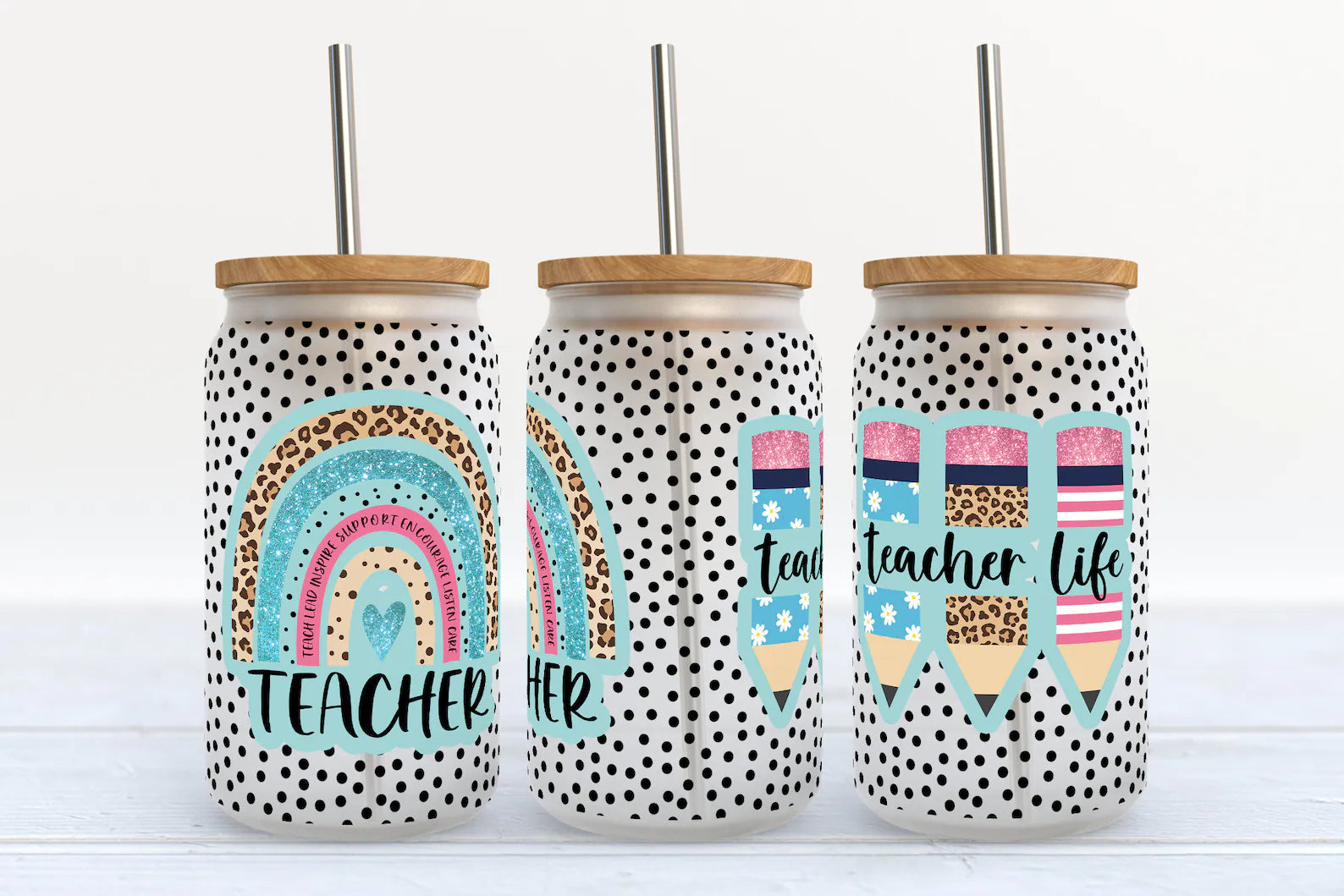 custom uv dtf cup wraps teacher