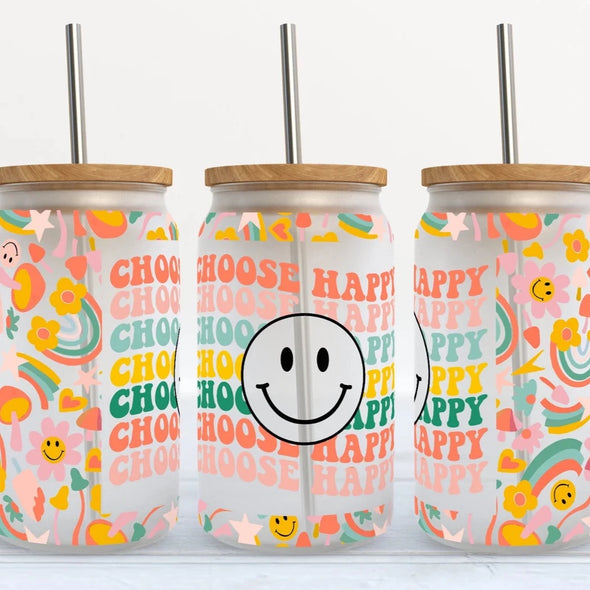 Choose Happy - UV DTF CUP WRAP