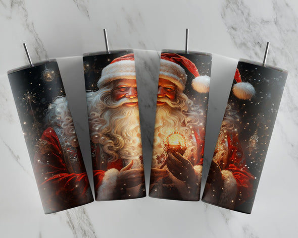 Santa   - 20 oz Skinny Tumbler Sublimation Transfers