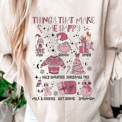 Things That Make Me Happy Pink - DTF