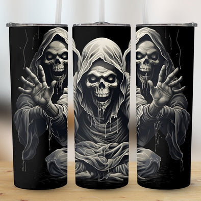 Three Skeletons- 20 oz Skinny Tumbler Sublimation Transfers