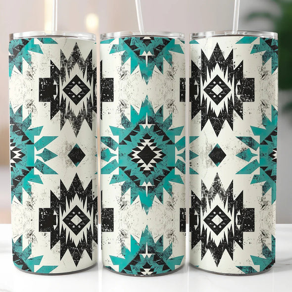 Aztec Pattern - 20 oz Skinny Tumbler Sublimation Transfers