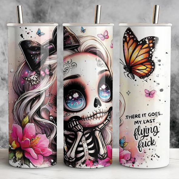 My Last Flying  - 20 oz Skinny Tumbler Sublimation Transfers