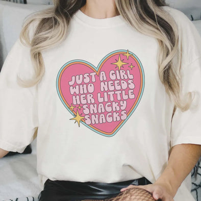 Just A Girl Who Needs Her Little Snacky Snacks - DTF Transfer