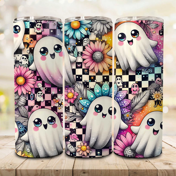 Halloween Ghost - 20 oz Skinny Tumbler Sublimation Transfers
