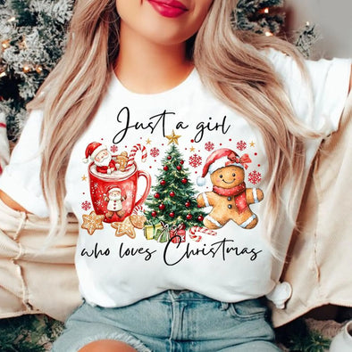 Just A Girl Who Loves Christmas - DTF