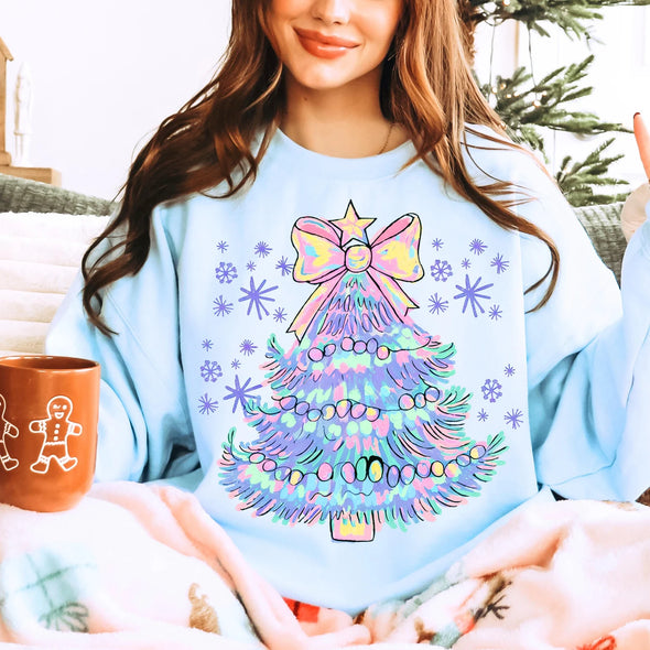 Colorful Glitter Coquette Christmas - DTF Transfer