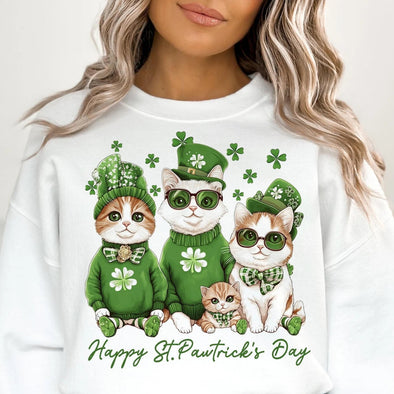 Cat St. Pawtrick's Day - DTF