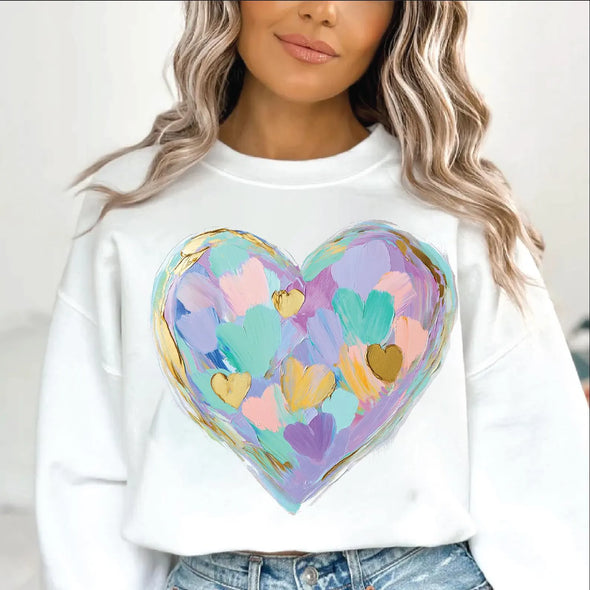 Pastel Brushstoke Heart - DTF