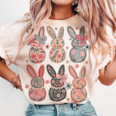 Coquette Easter Bunny Floral - DTF Transfer