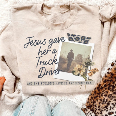 Jesus Gave Her A Truck Driver - DTF Transfer