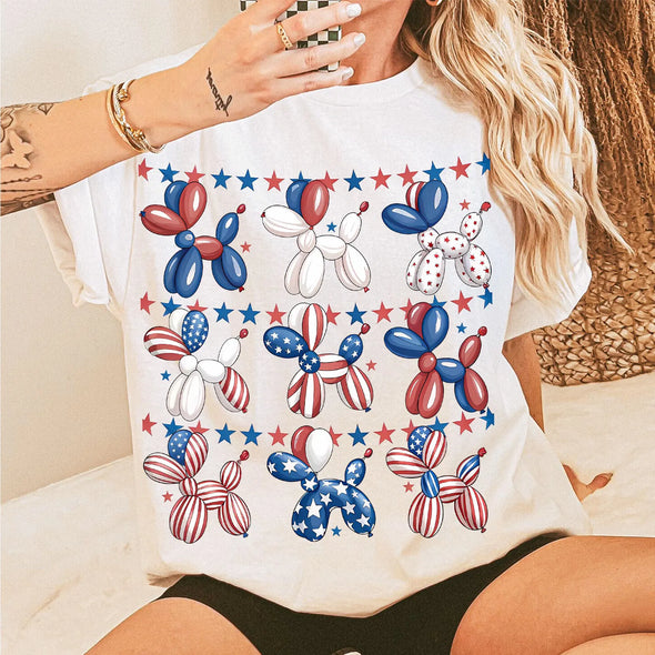 Patriotic Balloon Dog - DTF Transfer