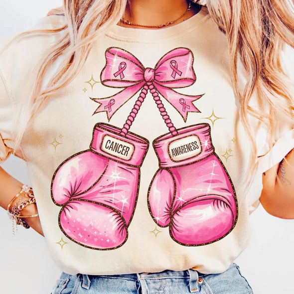 Breast Cancer Boxing Gloves   - DTF Transfer