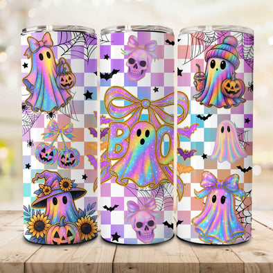 Iridescent Ghost - 20 oz Skinny Tumbler Sublimation Transfers