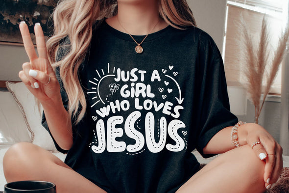 Just a Girl Who Loves Jesus - DTF Transfer