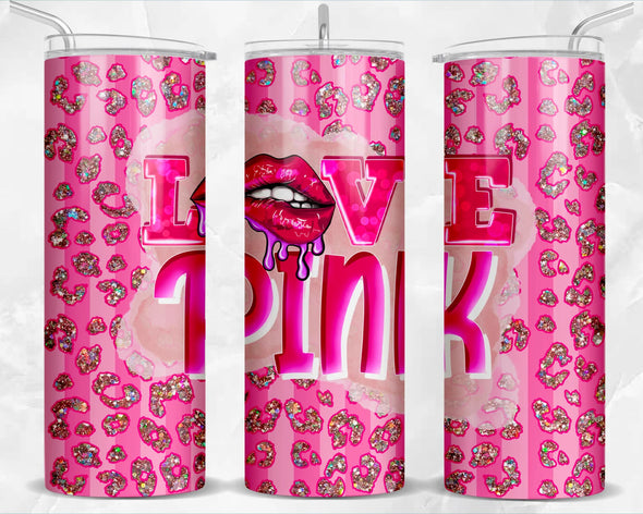 Love Pink - 20 oz Skinny Tumbler Sublimation Transfers