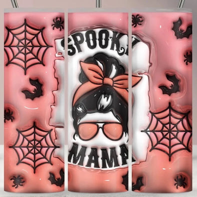 Spooky Mama 20oz Tumbler Wrap - Printed Vinyl