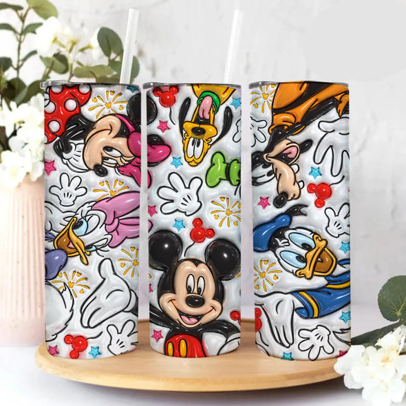 3D Inflated Cartoon Tumbler Wrap - 20 oz Skinny Tumbler Sublimation Transfers