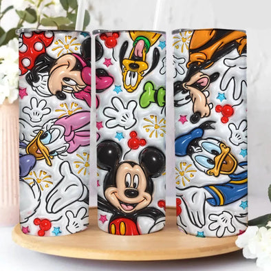 3D Inflated Cartoon Tumbler Wrap - 20 oz Skinny Tumbler Sublimation Transfers